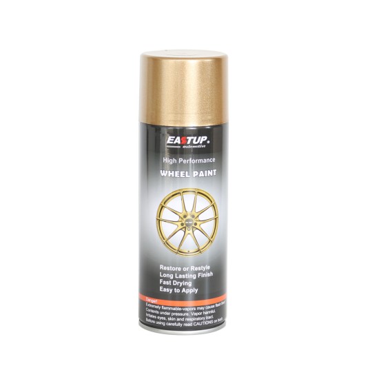 Wheel Paint Gold Color Metallic Spray Paint - Brilliant Finish, High Durability, Fade-resistant, Quick Drying Rim Coating Spray Paint.