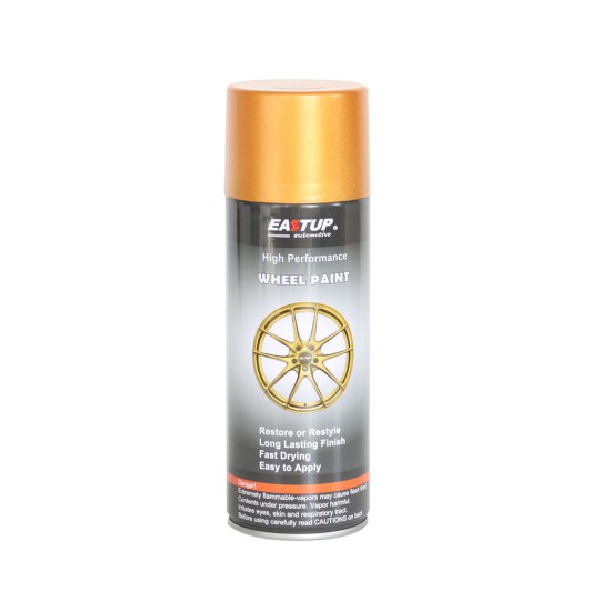 Wheel Paint Gold Color Metallic Spray Paint - Brilliant Finish, High Durability, Fade-resistant, Quick Drying Rim Coating Spray Paint.