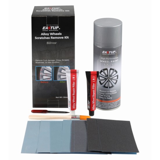 Alloy Wheel Scratches Remove Kit Rim Touch Up Repair Kit